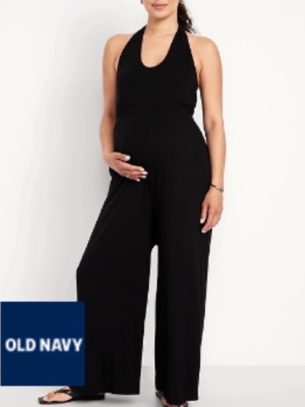 Old Navy Black Halter Jumpsuit- Maternity